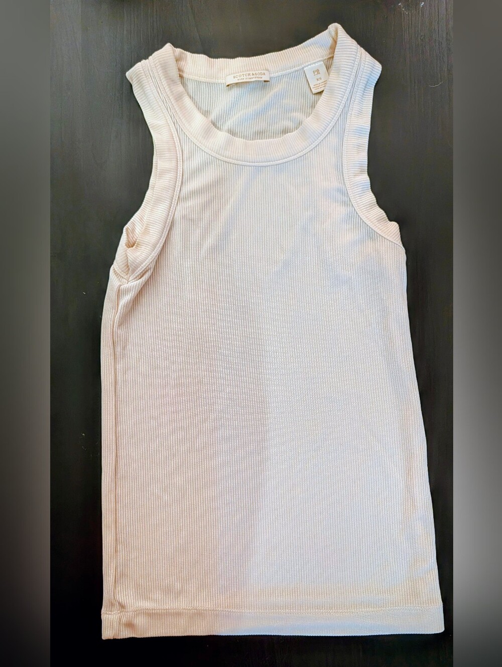 Scotch & Soda Women’s Ribbed Tank Top Cream Ivory XS